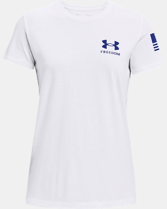Women's UA Freedom Banner T-Shirt, White, pdpMainDesktop image number 4